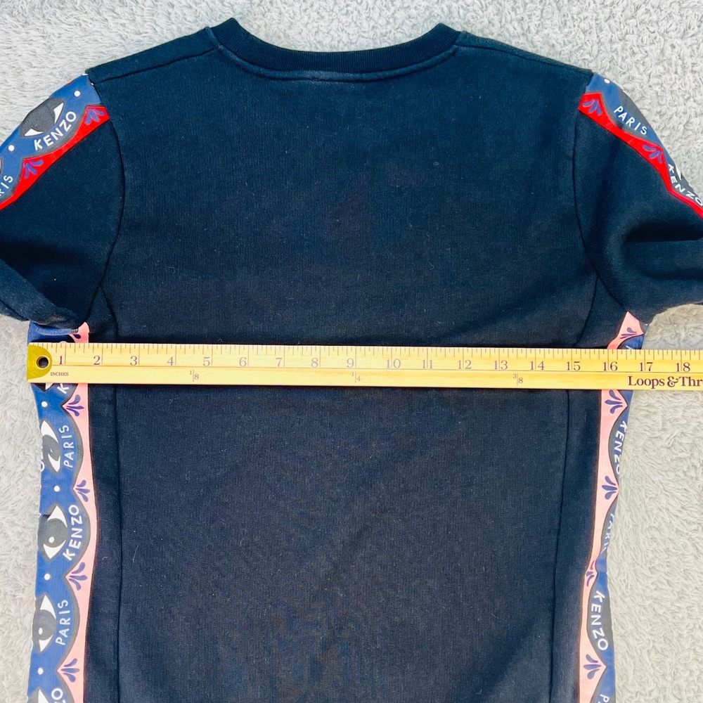 KENZO Paris Eye Sweatshirt Black Embroidered Crewneck Womens‎ Small Streetwear - Picture 7 of 13
